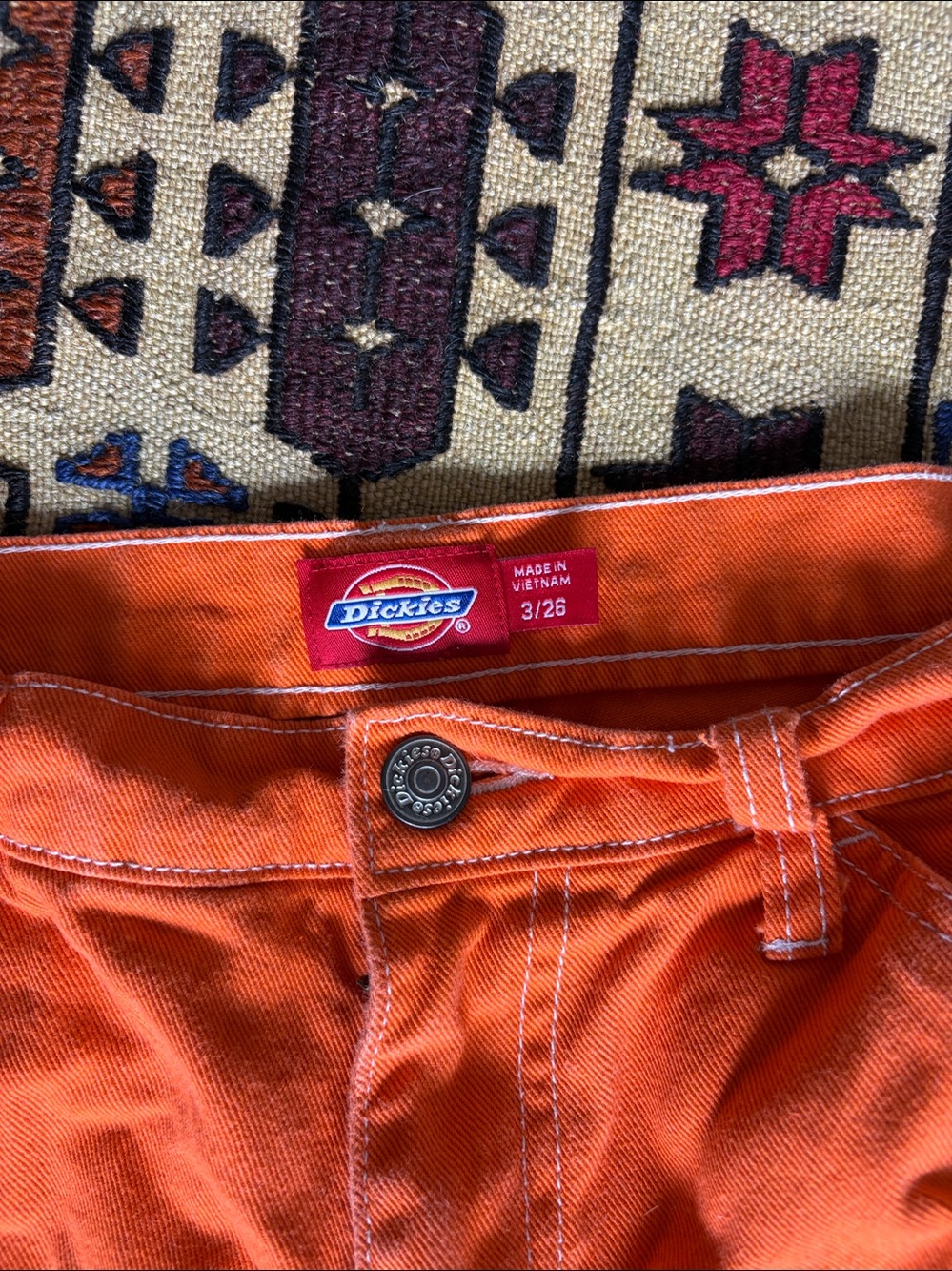 Dickies Carpenter Pants size 3 / 26 orange - Picture 3 of 5